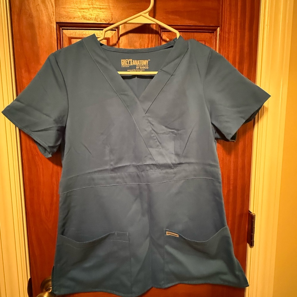 Grey's Anatomy Women's Royal Blue Scrub Top